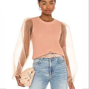 Majorelle Kinship Sweater in Baby Pink, Size XS